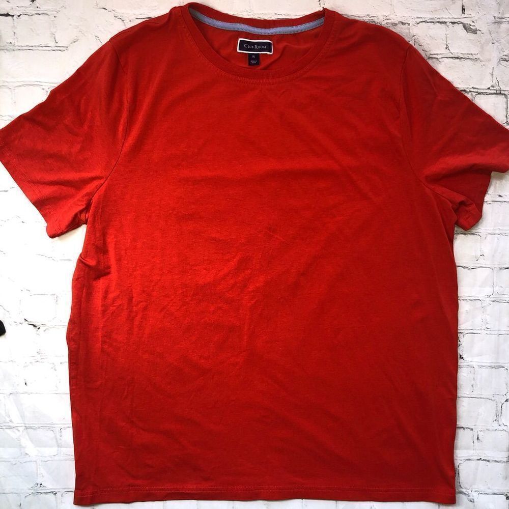 NWOT Mens XL Club Room SS Red Basic TShirt